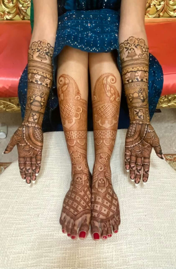 Bridal Mehndi Designs 2024 - Tikki Mehndi Design